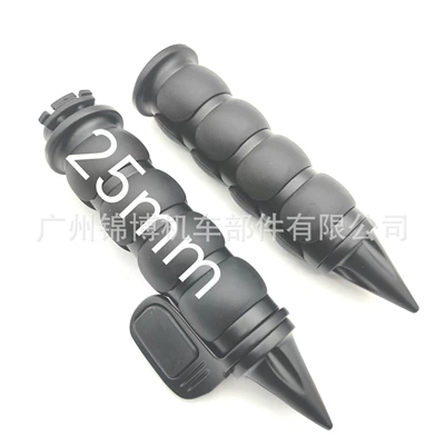 Cover Retro Prince Cruise Harley: Motorcycle Handle Cover - pointed-big-boost-black-25mm