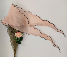 春季防晒装饰纯色通用三角形珍珠韩国日本女经编定制围巾女