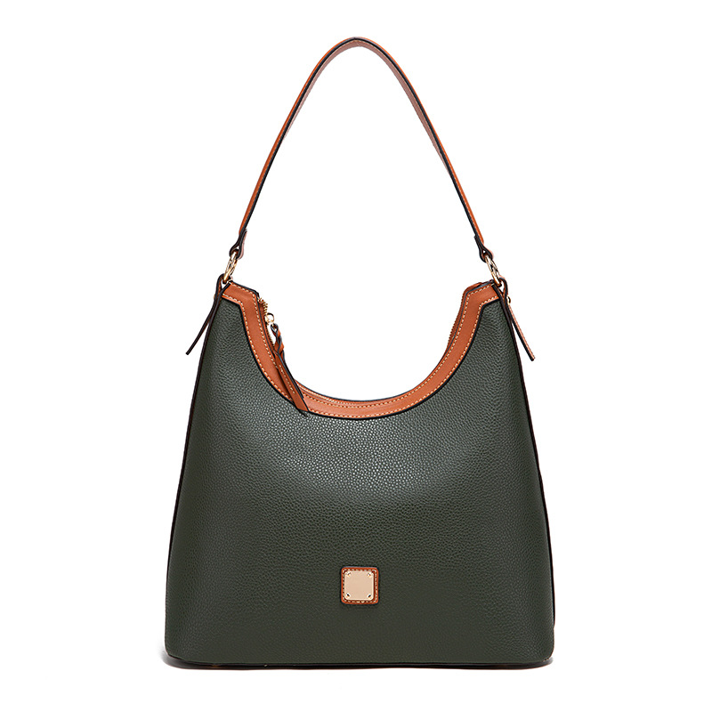 Pebble Litchi Patrón de partículas Bolso de mano para mujer con un solo hombro_voghion.com