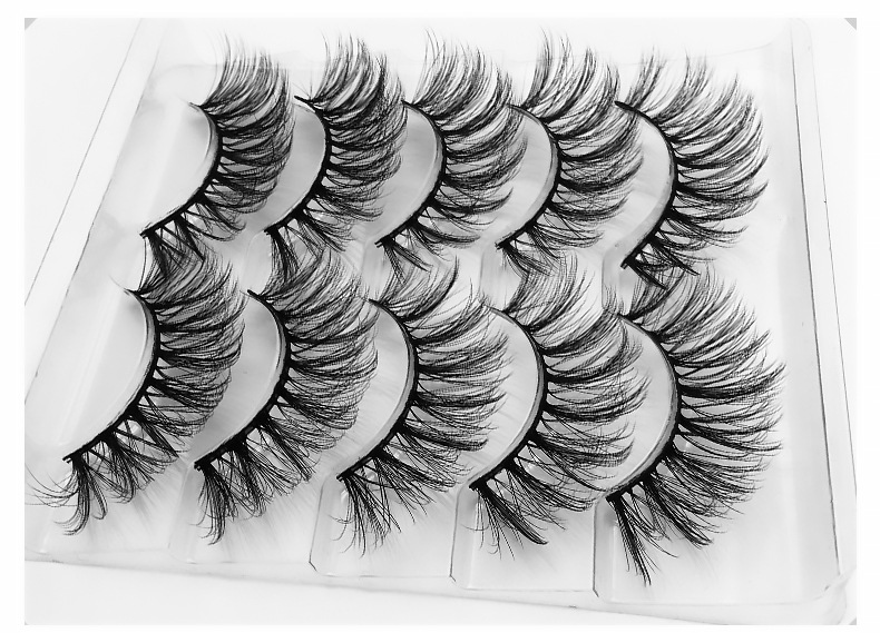 5 Pairs Of Mink Fur Thick And Thick Three-dimensional False Eyelashes display picture 8