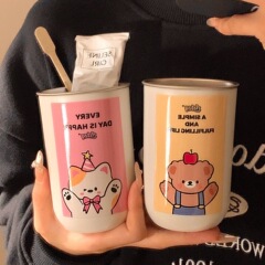 情侣漱口杯304不锈钢家用可爱学生宿舍牙刷杯子高颜值刷牙杯牙缸