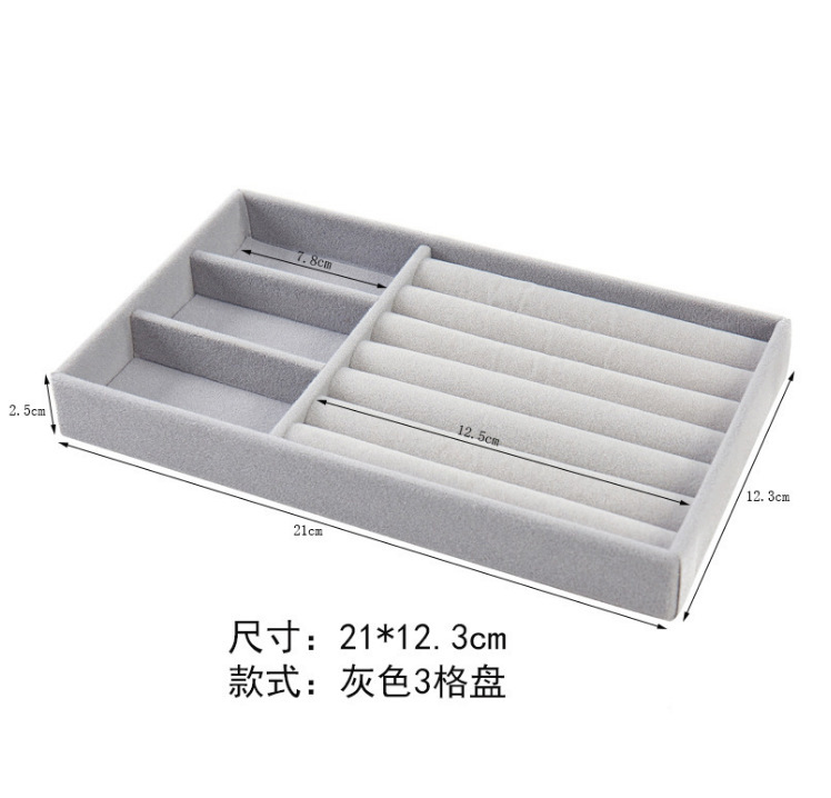 Caja de almacenamiento de joyas de acrílico con ventana de franela de una sola capa, pendientes de anillo, pendientes, caja de exhibición de acabado de joyas