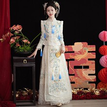 奢华重工白色秀禾服2026新款新娘中式婚服结婚礼服出阁服嫁衣夏季