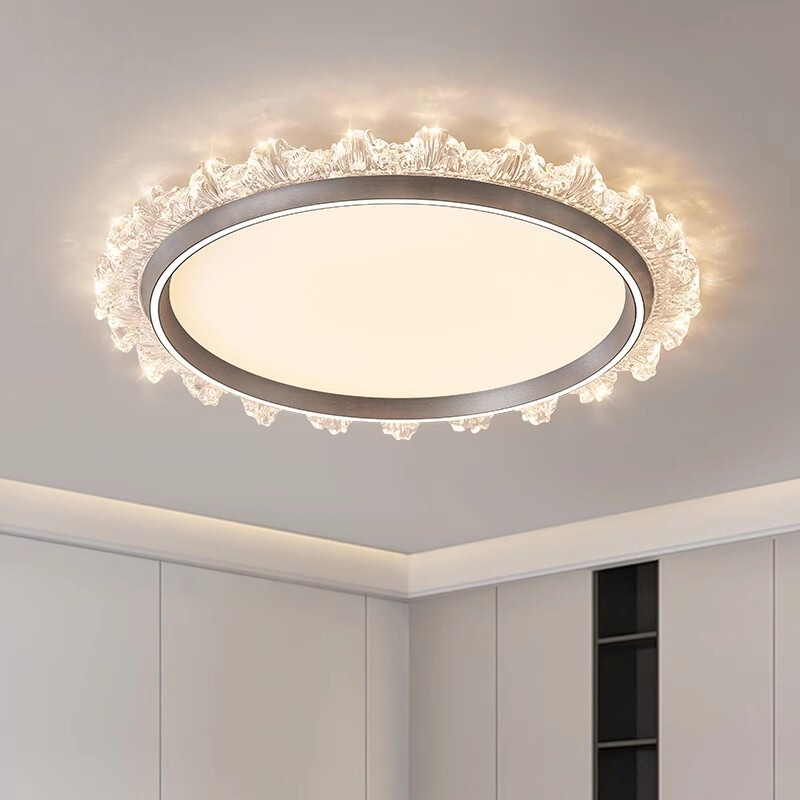 Master bedroom ceiling lamp modern light luxury bedroom room eye protection round lamp minimalist smart study new high-end lamps