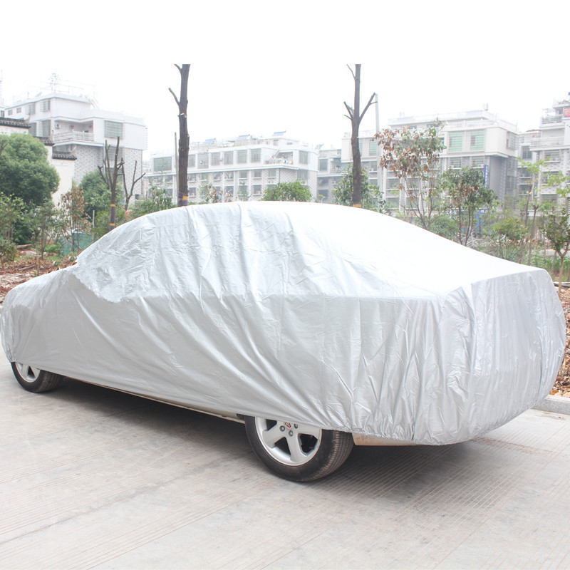 Fábrica al por mayor cubierta del coche PEVA cubierta del coche protector solar impermeable universal cubierta del coche seguro de coche regalo