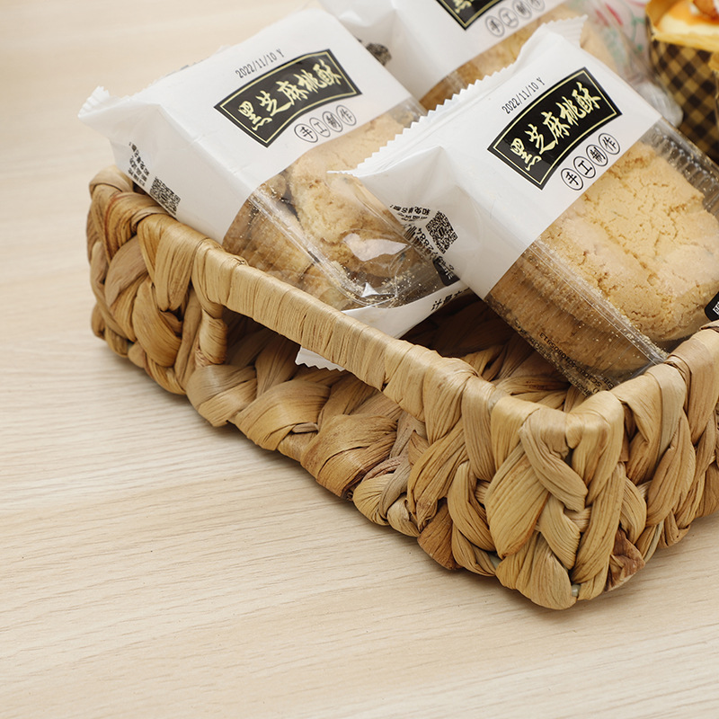 Cesta de almacenamiento de ratán hospitalidad del hogar bandeja de galletas de frutas merienda canasta de almacenamiento de medicamentos Almacenamiento de ropa del hogar