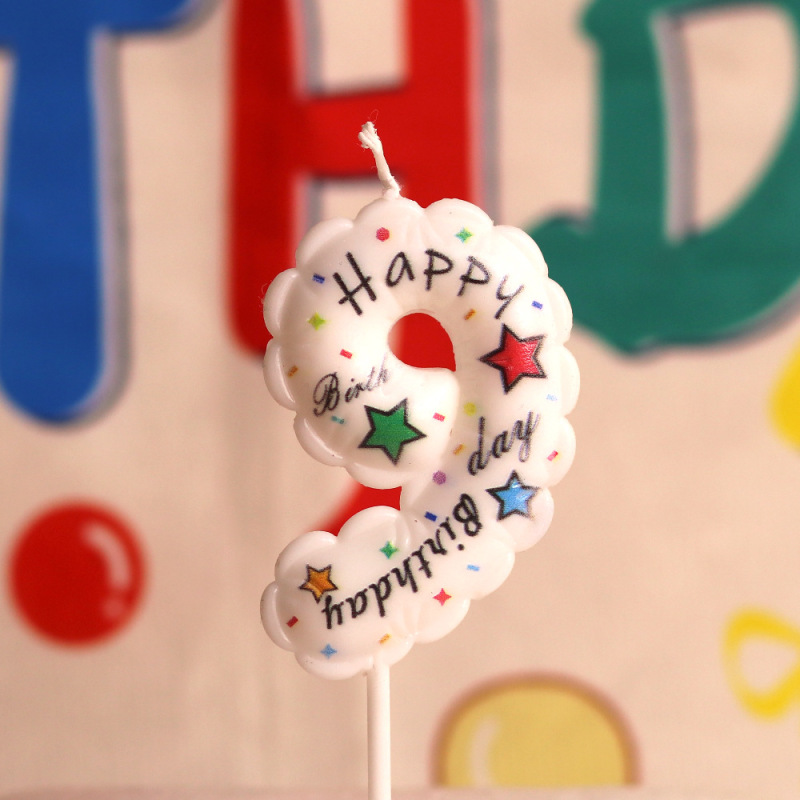 夏のグラデーションカラー虹色の誕生日キャンドル、アマゾンとAliExpress限定、クリエイティブな誕生日キャンドルの数字メーカー|undefined