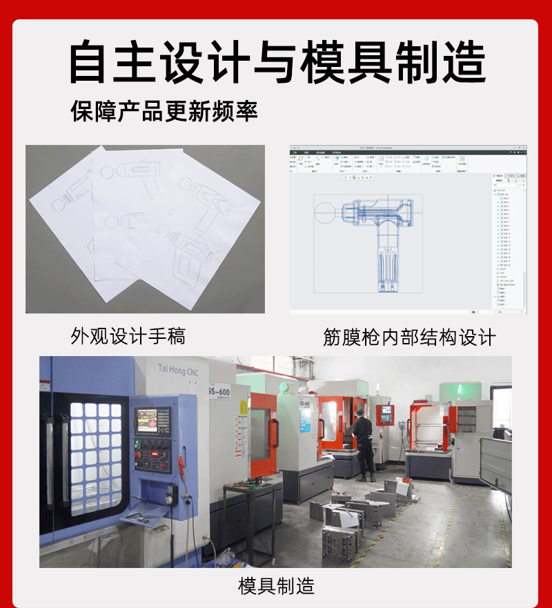 厂家跨境健身震动筋膜抢按摩枪调节全身冲击充电肌膜抢筋膜枪详情1