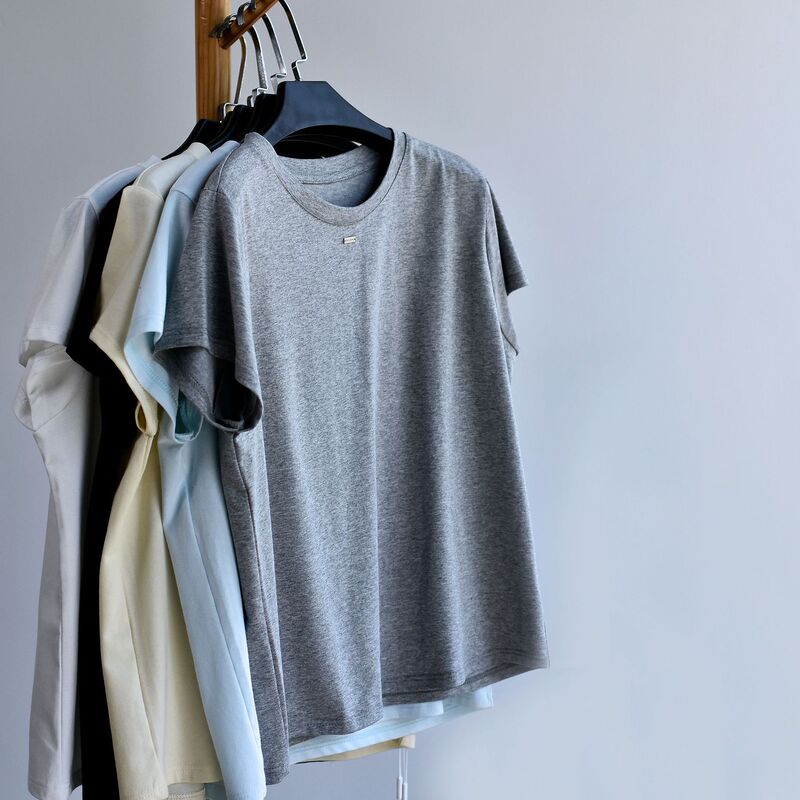 【Loose Fit T-Shirt】26 Summer Women's New Thin Cotton Cool Loose Large Size Slimming Cotton T-Shirt for Women