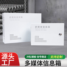 家用弱电箱多媒体集线箱明装信息箱 网络光纤电视布线金属遮挡箱