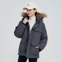 羽绒服男女工装东北滑雪派克服加拿大中长款冲锋衣外套2025防寒