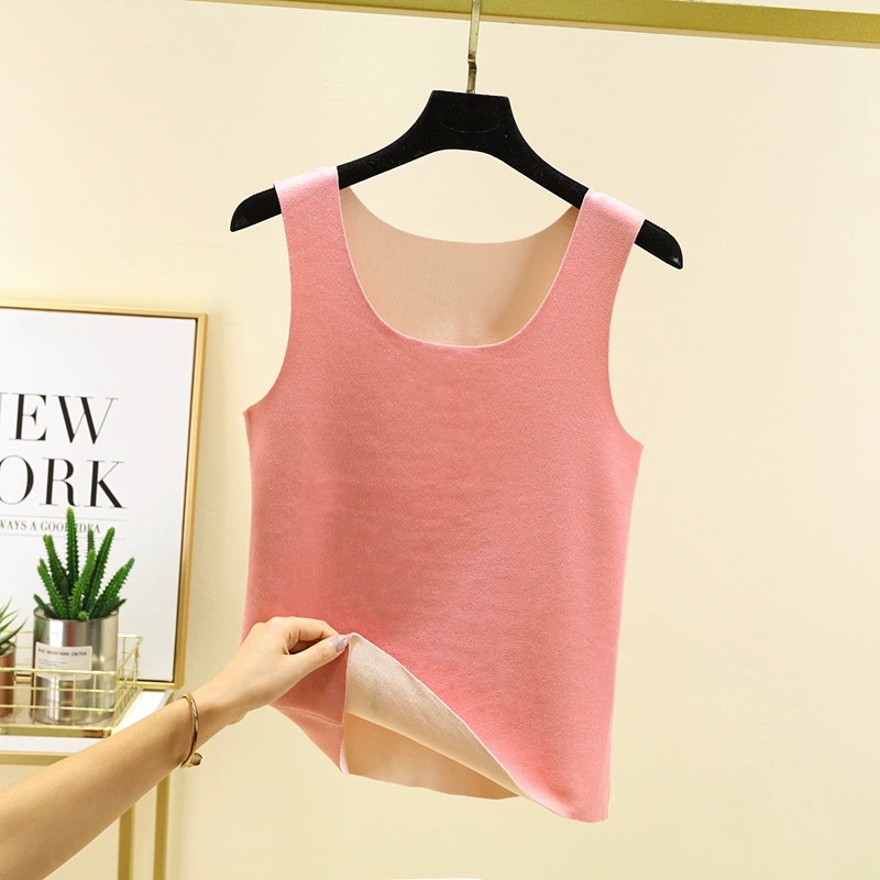 Winter double-sided velvet warm fitted base vest