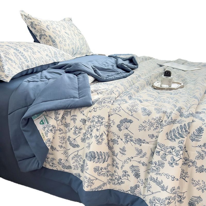 Jogo de capa de edredão bebé macio em gaze de algodão e linho_voghion.com