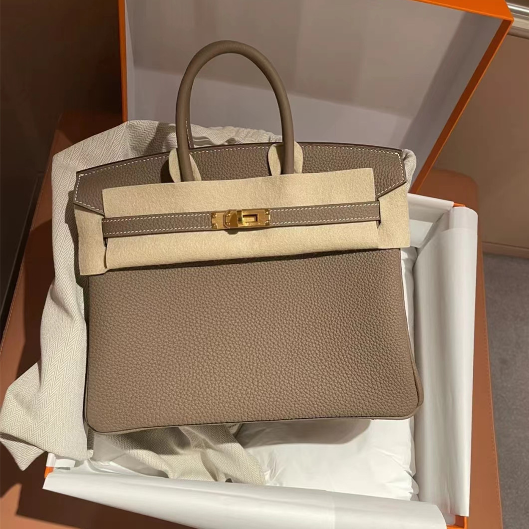 Hilo de cera hecho a mano costura interior bolsa de platino patrón de lychee Togo bolso de mujer de cuero de becerro de gran capacidad 25/30 bolso