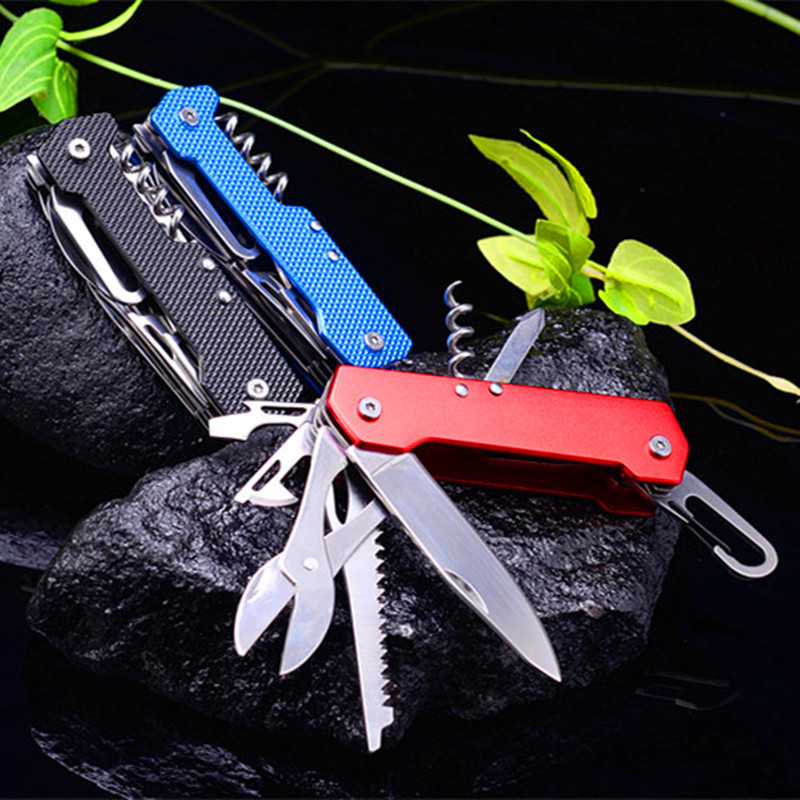 多功能折叠合法小刀便携瑞士军刀钥匙扣小剪刀组合工具刀