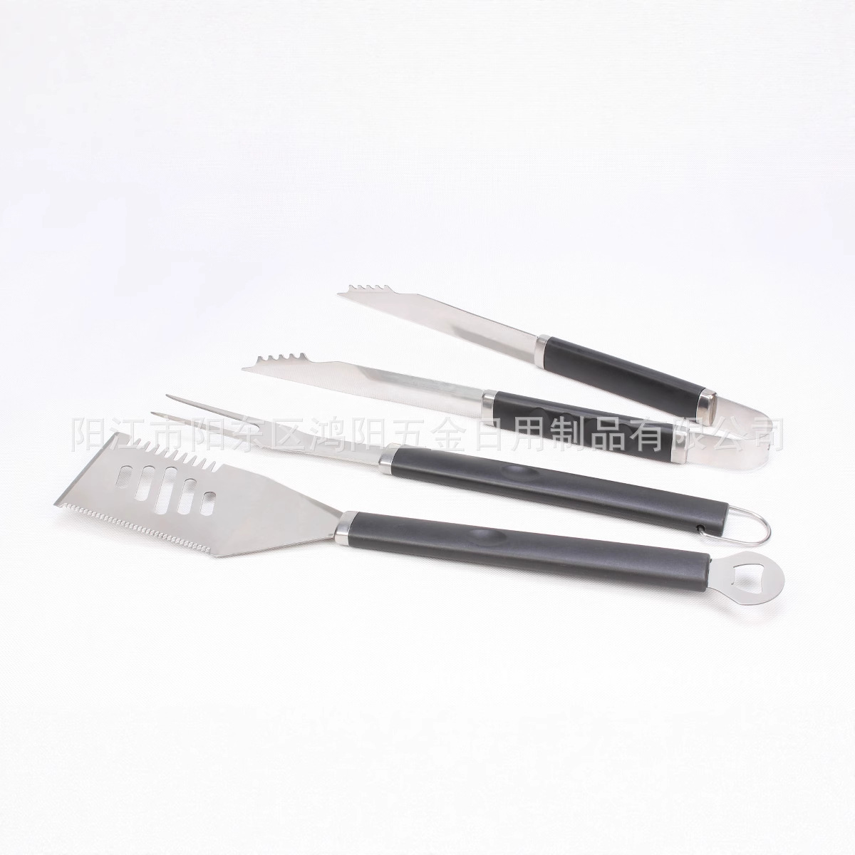 PP mango de acero inoxidable conjunto de parrilla de parrilla de comida al aire libre 3 piezas conjunto de parrilla de horquilla de parrilla conjunto de herramientas combinadas