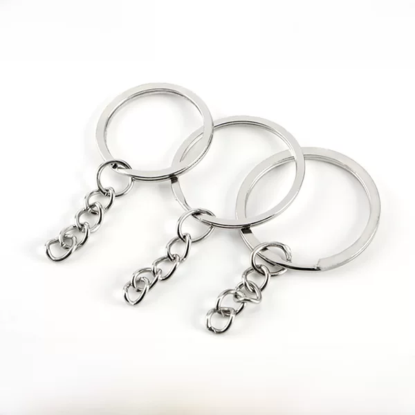 diy accessories handmade metal material four chain plating key ring keychain decorations wholesale