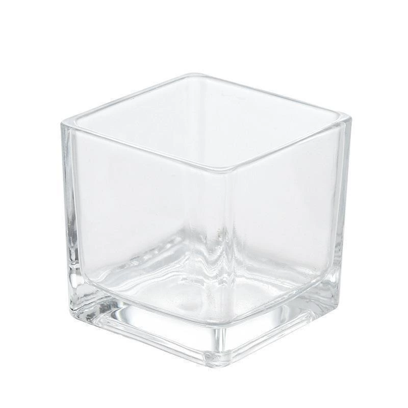 Candle, glass tea cup, square aromatherapy