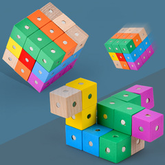 磁性正方體積木教具六面磁鐵磁力小方塊數學幾何立方體益智力玩具