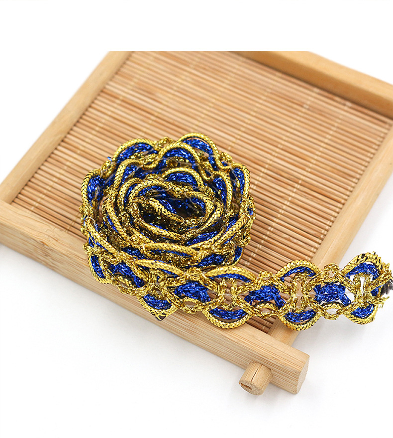 10 metros una tarjeta de oro y plata, 8 caracteres, linterna, encaje, traje de baile, decoración de disfraces, accesorios de tapeta de minorías étnicas