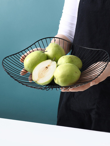 Factory Direct Sale Nordic Creative Fruit Basket New Iron Wire Home Fruit Plate Snack Storage Basket Living Room Desktop Storage