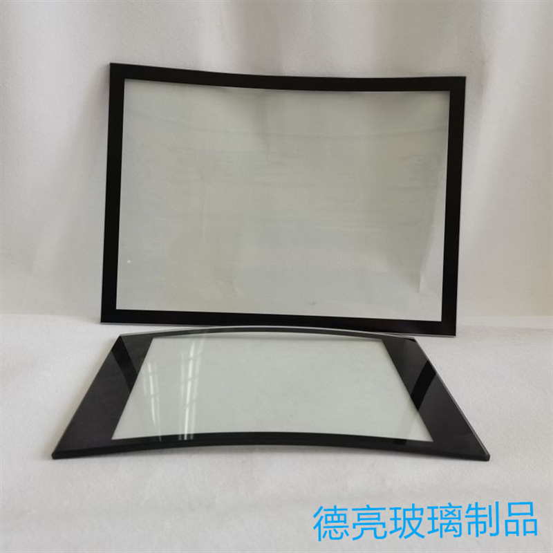 东莞厂家直供烤箱电器面板触屏电器弧形钢化高温丝印玻璃量大优惠