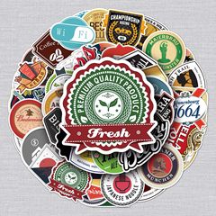 50張卡通標籤個性貼紙時尚行李箱汽車摩托車自行車防水裝飾貼紙