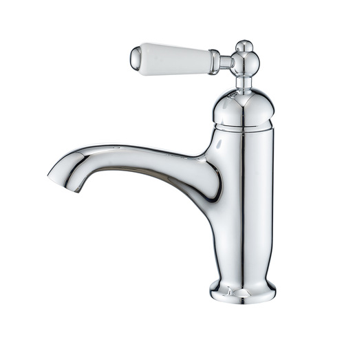 European retro copper sink basin gold faucet washbasin ceramic handle French sink cold and hot water faucet