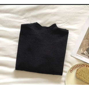 Soft Waxy Knitted Long-sleeved Breastfeeding Clothes Base Shirt Winter Sweater Autumn Clothing Korean Style Simple Top Inner Breastfeeding Clothes