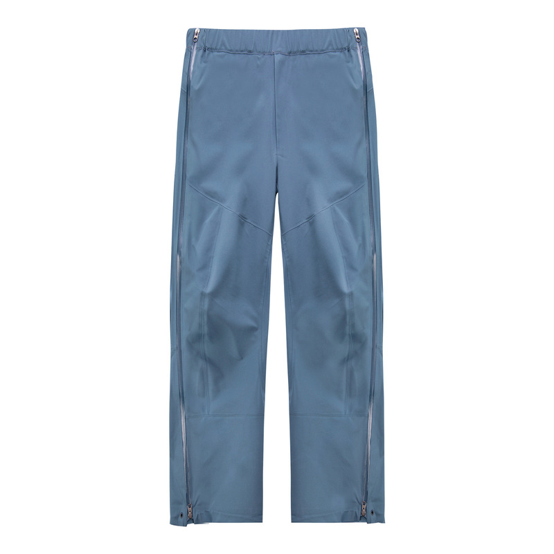 Men's Full-Zip Outdoor Waterproof Rainproof Taped Side Long Pants Hiking Camping Quick-Dry