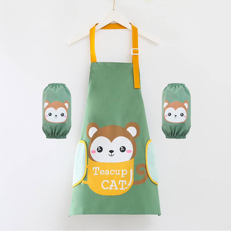 Delantal para niños impermeable anti-sucio borrable mano Niños y Niñas Ropa de pintura jardín de infantes bebé pintura ropa anti-desgaste mono