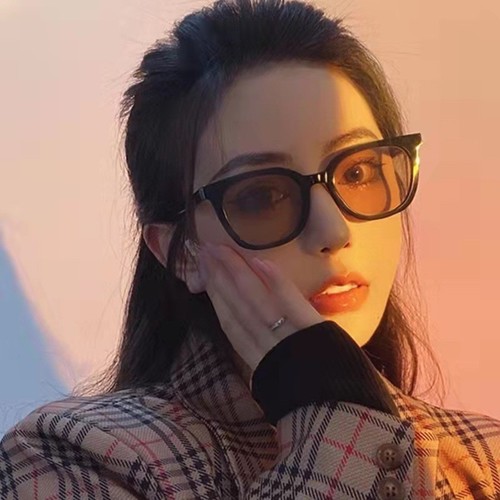 GM sunglasses for women, tom brown color, 2024 new style myopia sunglasses, men's driving-specific yellow glasses, trendy.