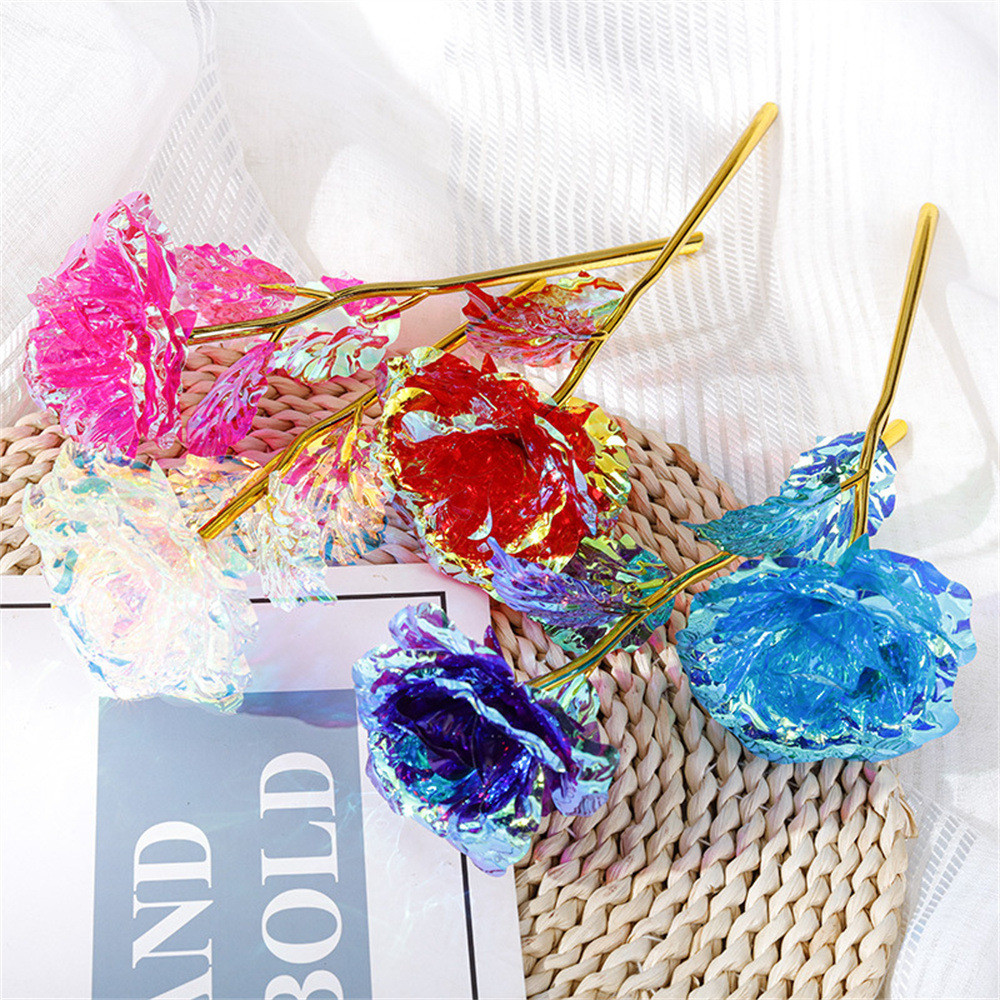 60g Weight rose flower Event & Party Supplies 1 Piece Quantity Daily, Party, Date Occasion Plastic flowers Material Valentine'S Day Festival Colorful Pattern Sweet Style Sweet Colorful Plastic Flowers Artificial Flowers 6