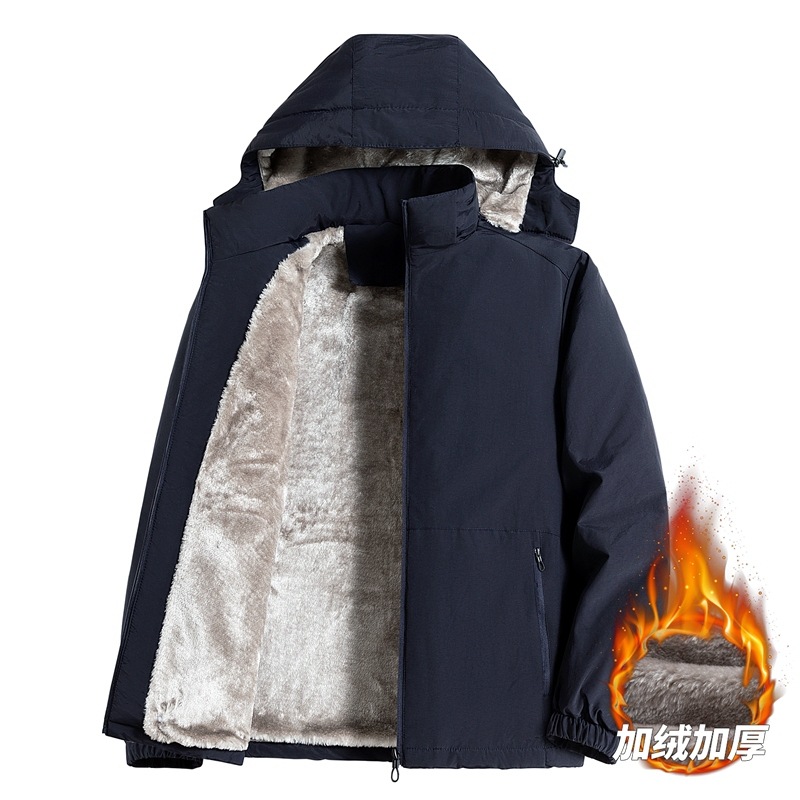 M - 8XL invierno de gran tamaño con algodón grueso marca de coral chaqueta de algodón cálido para hombres a prueba de viento ropa de algodón casual