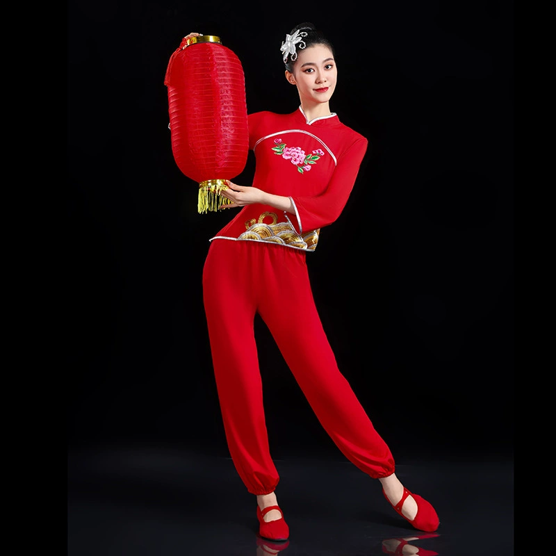 Новый рекомендуемый квадратный танцевальный костюм иностранный стиль китайский стиль Yangge костюм длинный фанатский танец национальный танец костюм