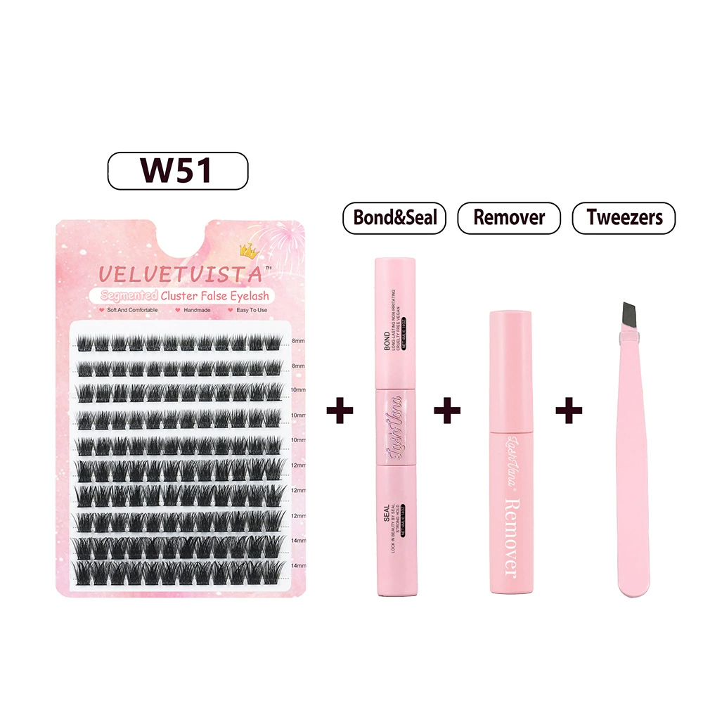 Eyelash Kit (DIY) 240 Cluster Lashes, Multi-Volume Sets with Tweezers & Glue Options