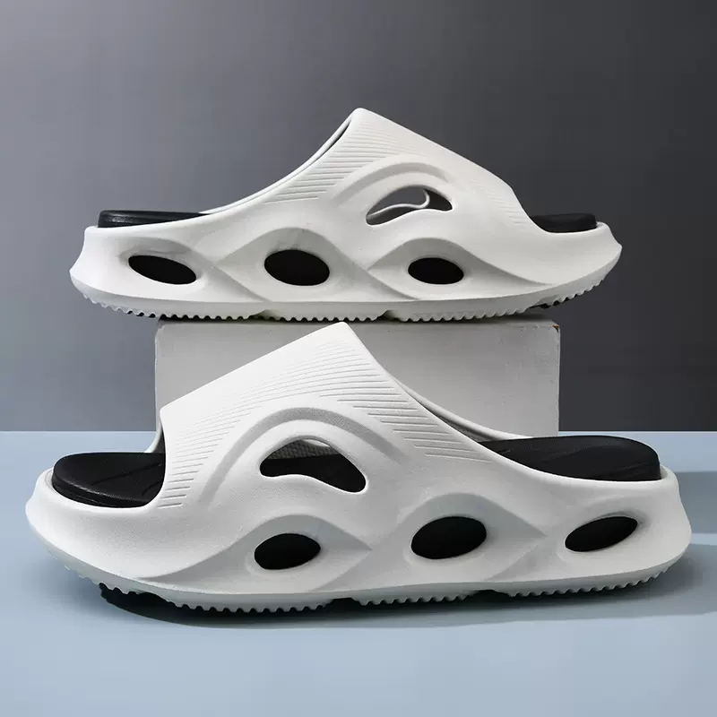 新款一字拖男夏季不臭脚防滑厚底增高凉拖 EVA居家透气踩屎感拖鞋