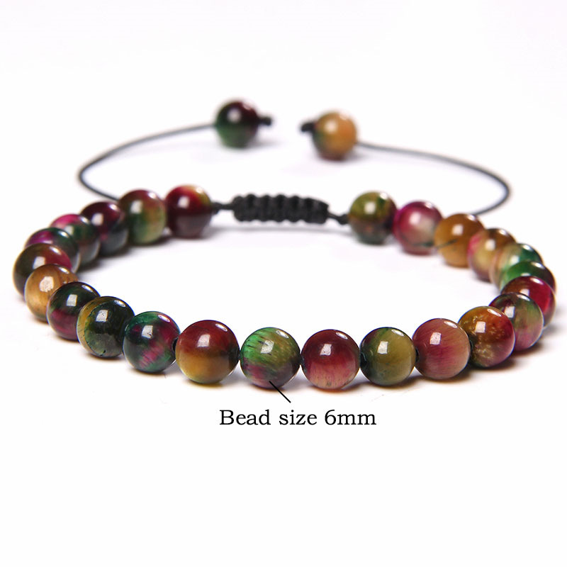 11g Weight Bracelets Classification 1 Piece Quantity Daily Occasion Tiger Eye Material Gradient Color Pattern Unisex Gender Beaded Design Fashion Style 1 Piece Fashion Gradient Color Tiger Eye Beaded Bracelets 19