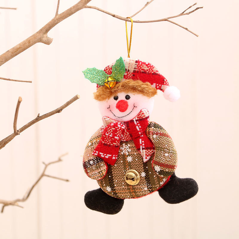 Decoraciones de Navidad anciano muñeco de nieve ciervo regalos de Navidad pequeño colgante muñeca de peluche colgante de árbol de Navidad suministros