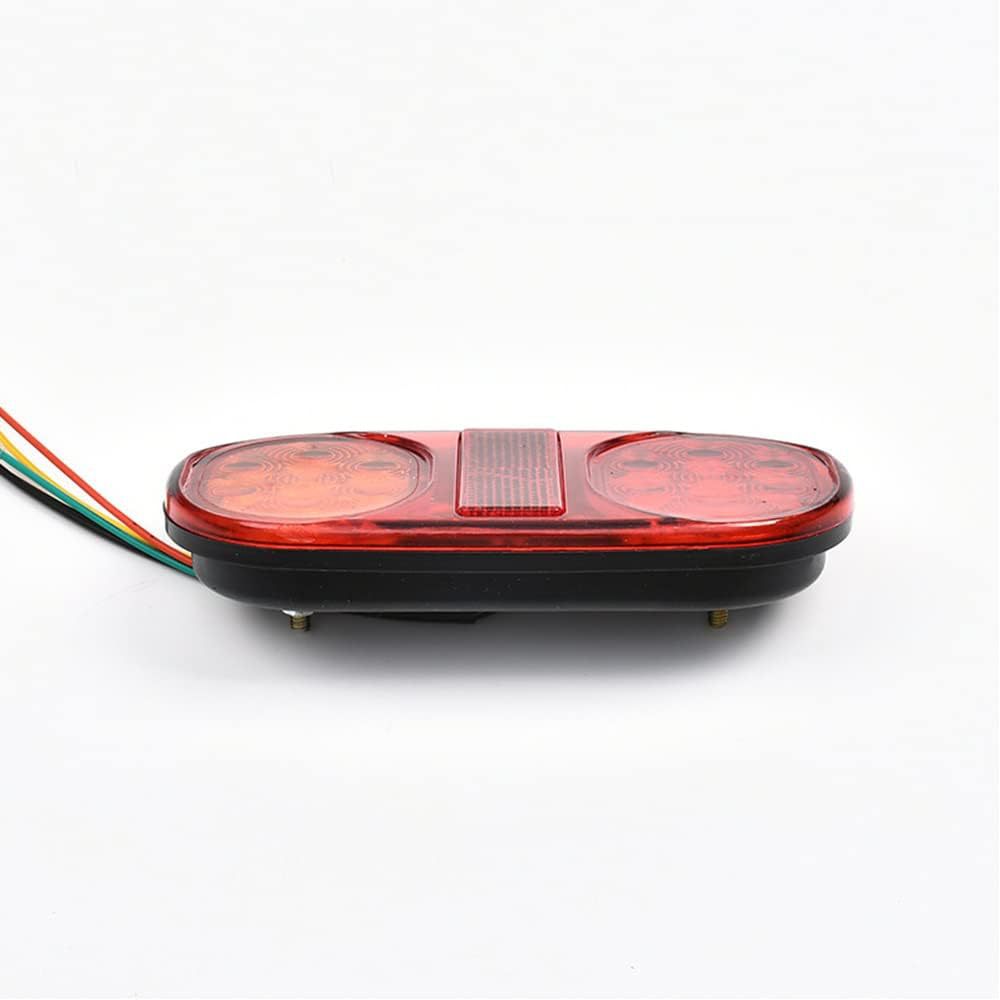 Cross-Border Export 14Led Oval Truck Tail Light 12V24V Truck Tail Light Brake Turn Signal Trailer Light Side Light