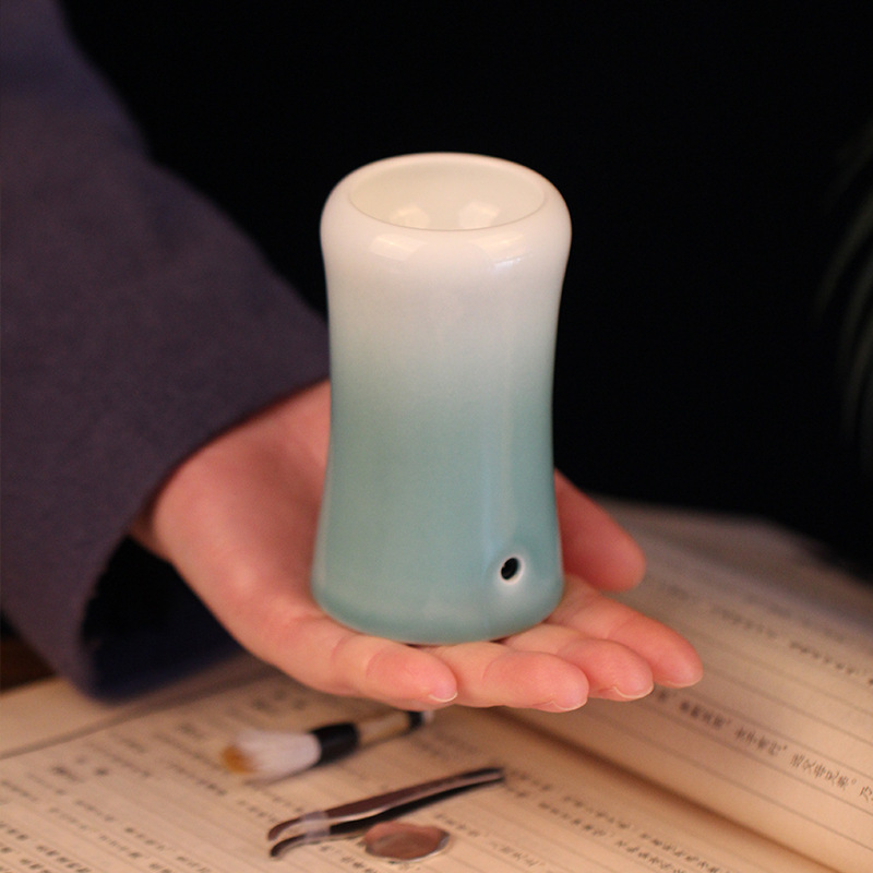 木棉香手持充电品香器陶瓷调温随身携带沉香炉影青渐变色炉博士
