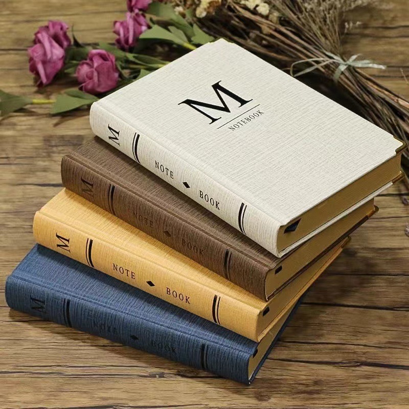 A5 골동품 대형 수평 라인 노트북 슈퍼 두꺼운 복고풍 일기 유럽 스타일 성격 하드 커버 학생 문구 비즈니스 북