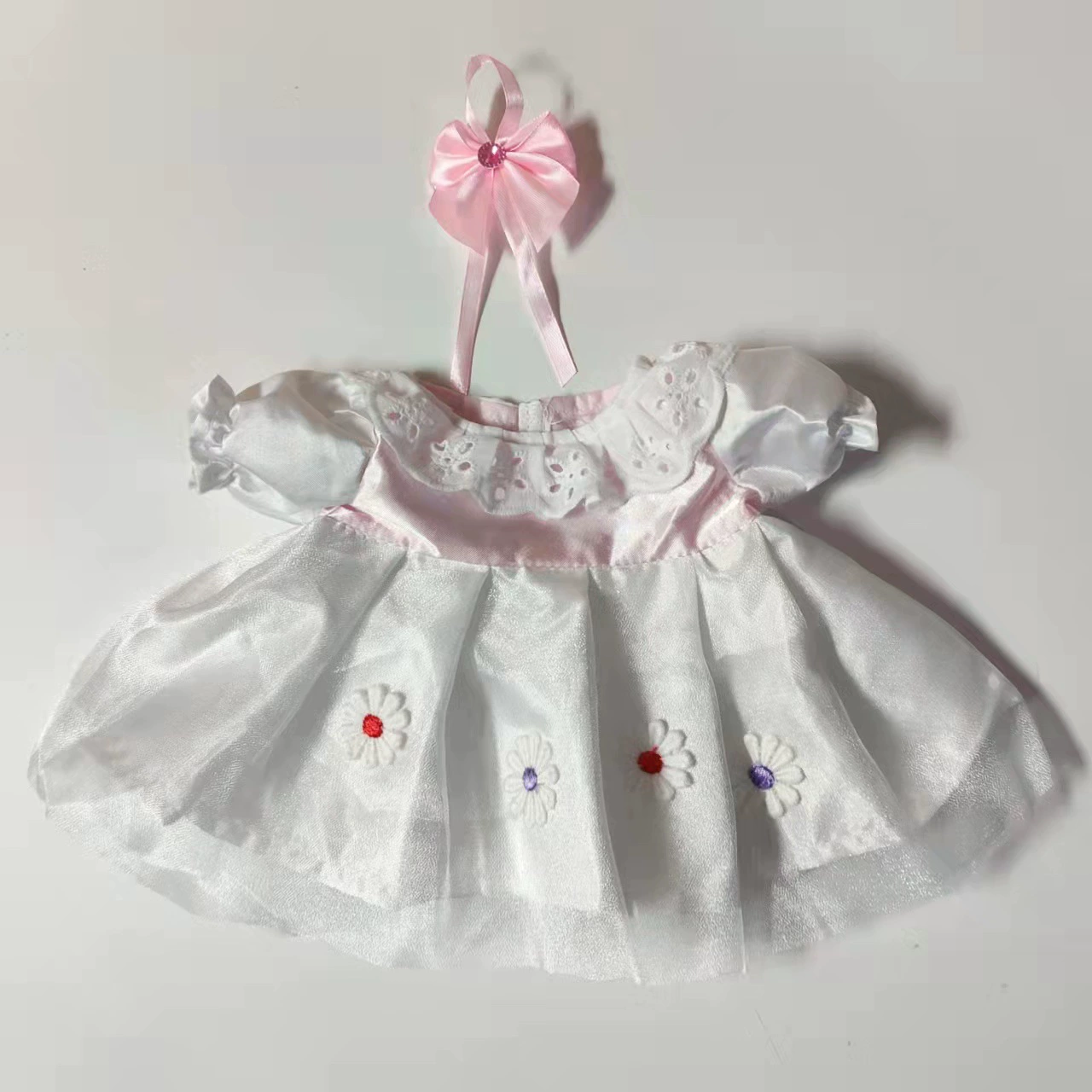 Кукла, платье, юбка, 30 см, с маленькими мишками, детская одежда