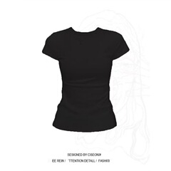 クロスボーダー在庫半袖Tシャツレディース夏韓国風スウィートガール無地スリムフィットピュアデザイアトップス直販