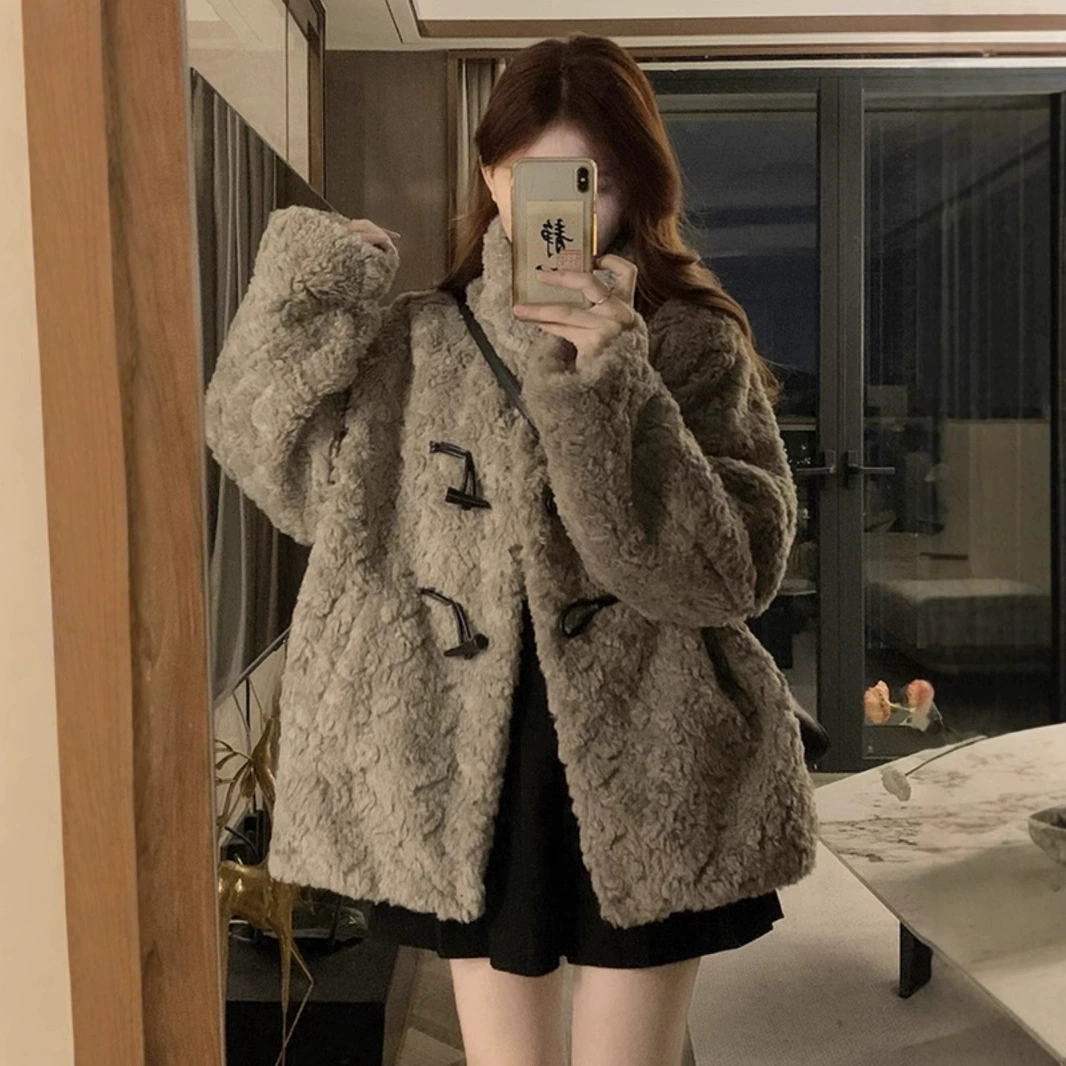 Зимняя овечья шерсть с воротником