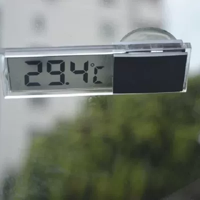 Transparent liquid crystal display Car thermometer - suction-cup-model-thermometer-without-luminous
