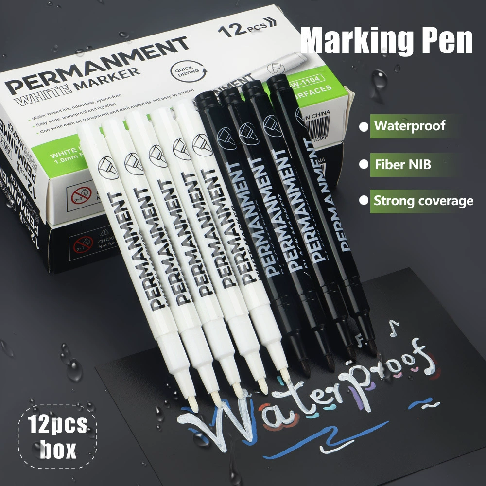 Белый маркер на масляной основе, не выцветающий, водостойкий, маркер для шин, экспресс-маркер, ручка для рисования, ручка для выделения
