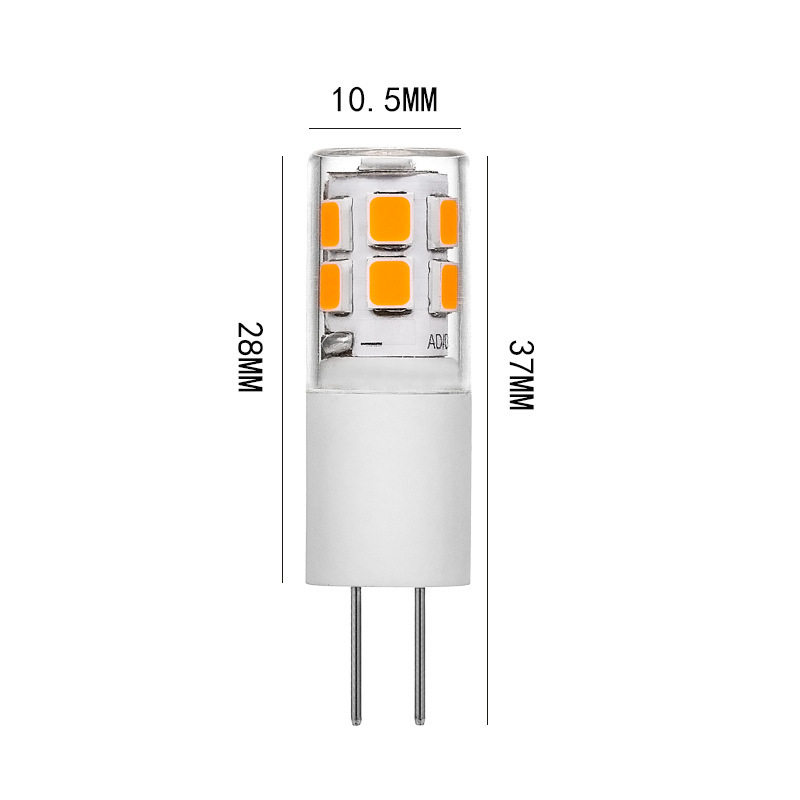 陶瓷款無頻閃 LED高亮小玉米燈泡G4 14-2835 AC/DC12V替代鹵素燈