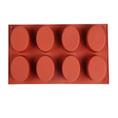 硅膠8連橢圓皂模413餅乾模蛋糕模具雪糕糖果硅膠模具