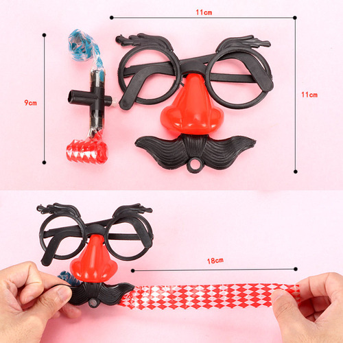 Blowing beards and staring, big glasses blowing dragons, big nose glasses playing tricks on dragons, factory direct sales, street stall wholesale